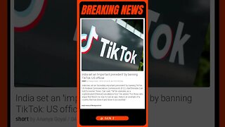 Live News | India Sets the Bar: US Official Applauds India's Ban on TikTok | #shorts #news