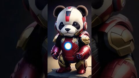 Iron Man as a Cute Panda #shorts