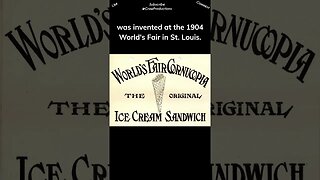 The first ice cream cone was invented at the 1904 World's Fair in St Louis #icecream #shorts