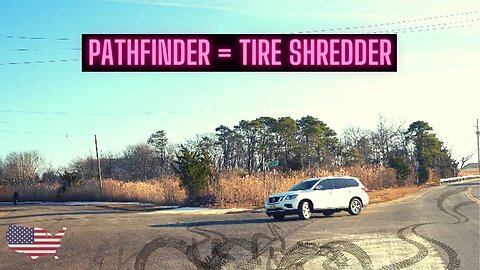 Nissan Pathfinder Shreds Tires
