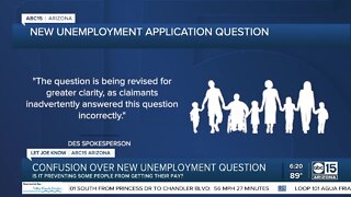 Confusion over new unemployment question