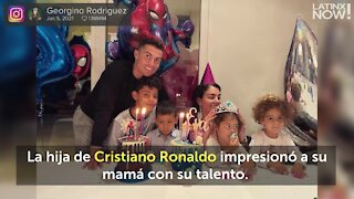 Mira a la hija de Cristiano Ronaldo cantando el tema de 'Frozen'