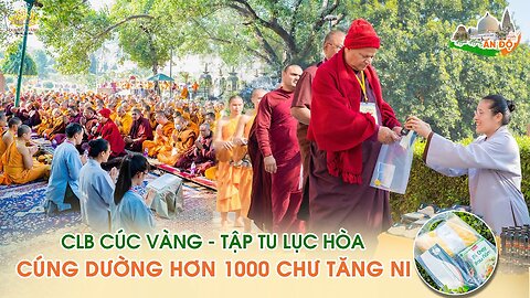 Cúng dường hơn 1000 chư Tăng Ni tại Bồ đề đạo tràng Hành hương Ấn Độ