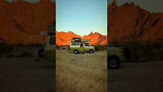 Desert sunrise time lapse with our van home! #campervan #vanlife #sunrise #offgridliving #shorts