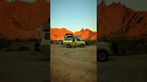 Desert sunrise time lapse with our van home! #campervan #vanlife #sunrise #offgridliving #shorts