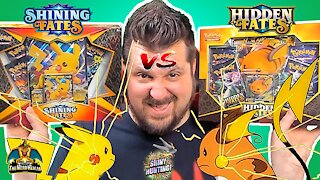 Shining Fates vs Hidden Fates | Pikachu vs Raichu | Shiny Hunting | Pokemon Cards Opening