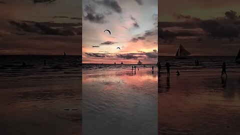 kite surfing in white beach #boracay #kitesurf #sunset