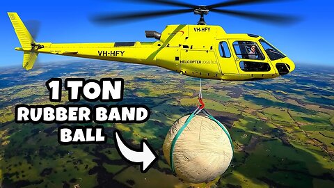 How High Will This 1 Ton Rubber Band Ball Bounce