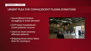 Versiti Blood Center urges COVID-19 survivors to donate plasma