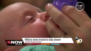 Military moms treated to baby shower