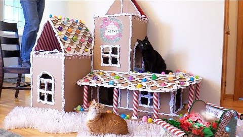 This Gingerbread Cat House Is A Perfect Replacement For A Tree
