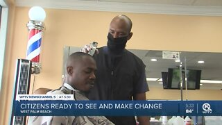 Barbershop customers offer thoughts on protests in America
