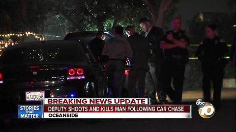 Deputy shoots, kills man following car chase