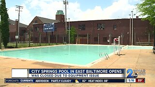 City Springs pool reopens