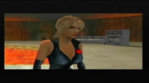 Destroy all Humans 2 Crypto and Natalya attacking the secret base in the volcano.