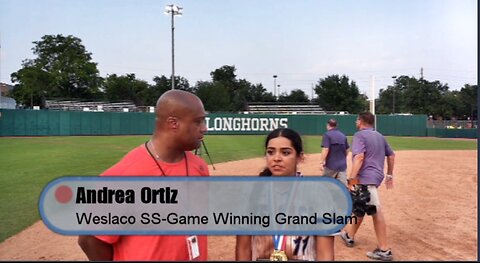 Weslaco SS Andrea Ortiz after Game Winning Grand Slam to Win 6a Title