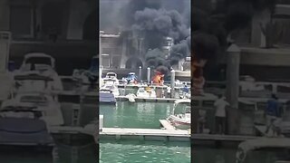 Fire On A Boat 😵🔥 #shorts #fire #viral