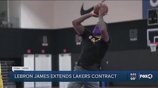 Lebron extends contract