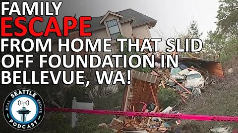 Family escape after Bellevue home slides off foundation; neighborhood evacuated