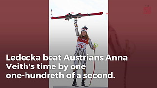 Czech Republic Athlete Ester Ledecka Wins Gold After Borrowing Mikaela Shiffrin's Skis
