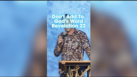Pastor Greg Locke: For I testify unto every man that heareth the words of the prophecy of this book If any man shall add unto these things, God shall add unto him the plagues that are written in this book, Rev 22 - 10/11/22
