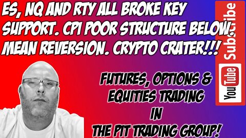 Key Support Broken CPI Poor Structure Below - ES NQ Futures Premarket Trade Plan - The Pit Futures