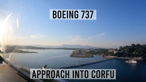 Full apporach into Corfu (Greece) Boeing 737-800 flight deck view | GoPro Hero 10 [4K]