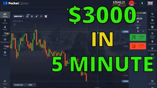 Pocket Option $3000 in 5 Minute Strategy - Binary Options Trading 2022 Powerful Indicator