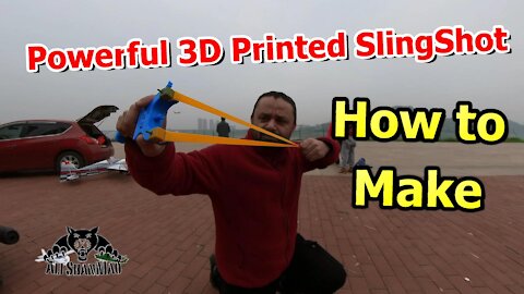 How to make a Powerful 3D Printed Sling shot Hand Catapult