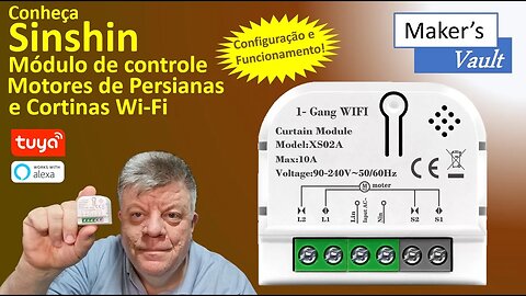 Sinshin Smart Wi Fi Tuya Controlador de Motores de Cortinas e Persianas – Use com Alexa!