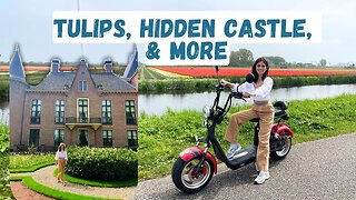 Netherlands Tulips Season Finale: Discovering a Hidden Castle on an eScooter!