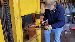 Using a Treadle Hammer with Spring Die.