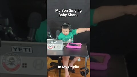 4 year old in studio #funny #studio #babyshark