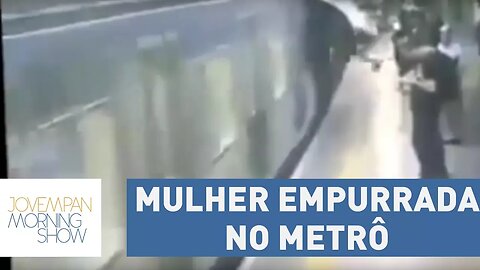 Mulher é empurrada para trilho do Metrô na estação Conceição