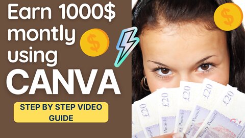 arn 1000$ per month using Graphic Design - CANVA | Passive income ideas | Step by Step Video Guide
