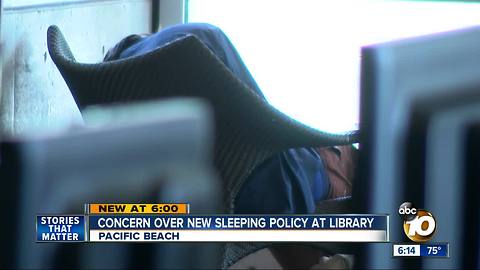 Concern over new sleeping policy at Pacific Beach library