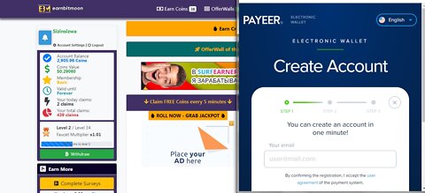 How To Claim Free Payeer Coins Every 5 min At Earnbitmoon & Instant Withdraw Payeer