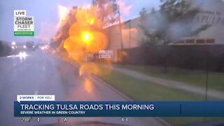 Severe flash floods impacting Tulsa metro roads