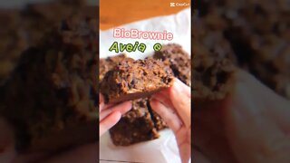 BioBrownie de Banana e Cacau, Aveia e Nozes, Amêndoas | Biomassa @Natural Food Ba