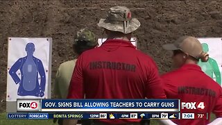 Florida Governor Desantis signs bill to allow teachers to be armed