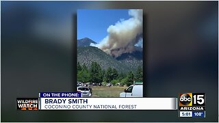 Museum Fire burning north of Flagstaff