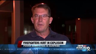 Firefighters hurt in explosion