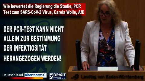 Wie bewertet die Regierung die Studie, PCR Test zum SARS-CoV-2 Virus, Carola Wolle, AfD