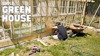 Using pallet wood and old windows to make a Greenhouse - Part 3