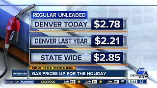 Gas prices up for holiday
