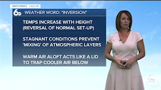 Rachel Garceau's Weather Word: Temperature Inversion