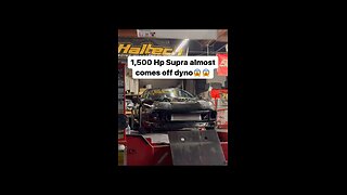 1500HP Supra almost comes offf dyno