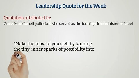 Leadership Tip & Quote for the Week - September 05, 2022