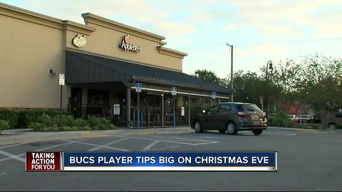 Bucs player spreads holiday cheer with $1,000 Christmas Eve tip