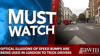 Optical illusions of speed bumps are being used in London to trick drivers